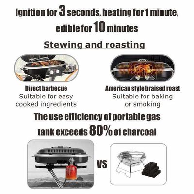 Portable Foldable Gas Electronic Camping Outdoor Barbecue BBQ Gas Grills with Trolley