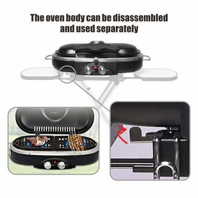 Portable Foldable Gas Electronic Camping Outdoor Barbecue BBQ Gas Grills with Trolley