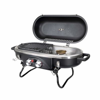 Easily Assembled 2 Burner Propane BBQ Gas Grill with Rotisserie Natural Gas Type
