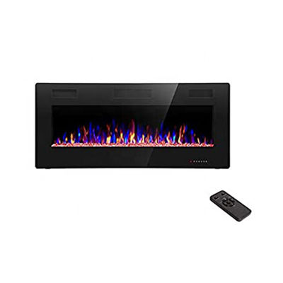 Multicolor Electric Fireplace Low Noise Recessed Wall Mounted AC120V/60HZ N.W/G.W 24/28kgs