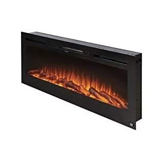 Adjustable Thermostat 40-In Electric Fireplace Wall Mounted Fireplace for Home Heating