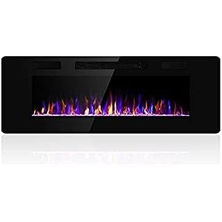 Adjustable Thermostat 40-In Electric Fireplace Wall Mounted Fireplace for Home Heating