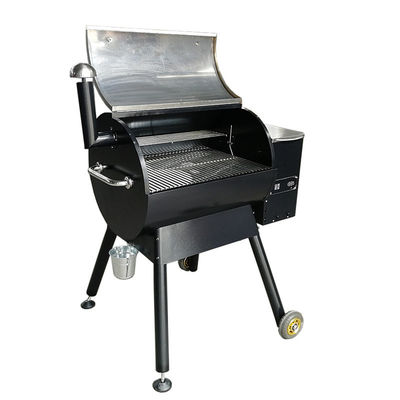 High Pressure Protection Device Barrel Electric Wood Pellet Smoker Trolley BBQ Grill