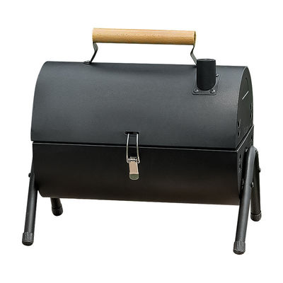 Powder Coated Steel Barrel Rotisserie Kitchen BBQ Charcoal Grill for Outdoor Picnics