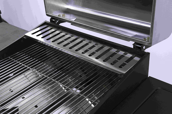 Outdoor Stainless Steel BBQ Gas Grills with 10000BTU*4 Burners and Side Table
