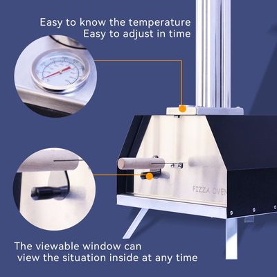 Steel Stainless Steel Tabletop Wood Pellet Pizza Oven for Convenient Baking Experience