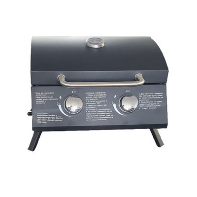 Portable Outdoor Camping BBQ Barbecue Gas Grill Smoke Stove with Steel Safety Device