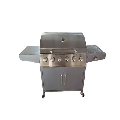 YF-01ZW06-BS Heavy-Duty Stainless Steel 6 1 Burners BBQ Gas Grill with Powder Coating