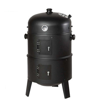 Outdoor Kitchen Trolley Barbecue with 4 Burners Gas BBQ Grill and Flame Safety Device
