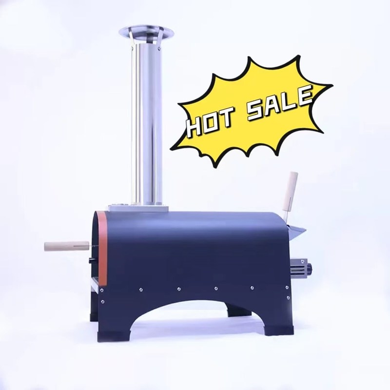 Stainless Steel Portable Wood Fire Pizza Oven With Chimney Embers For Camping Cooking
